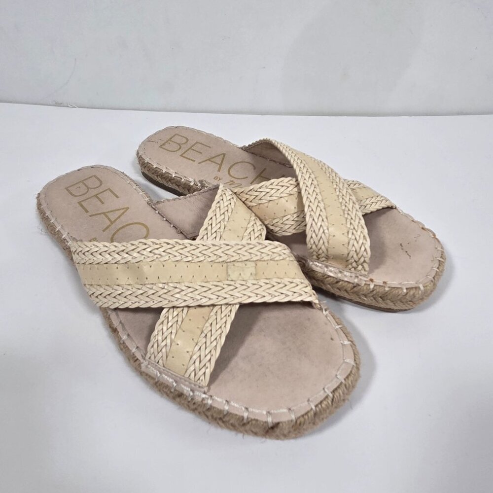 Beach by Matisse Hali platform espadrille slide sandals Cream Size 8M